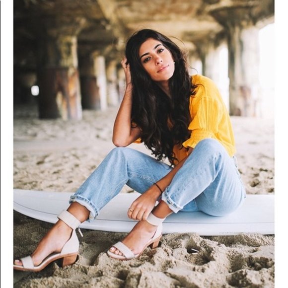 Frye Brielle Charcoal Grey Wooden Ankle Sandals - Picture 5 of 16